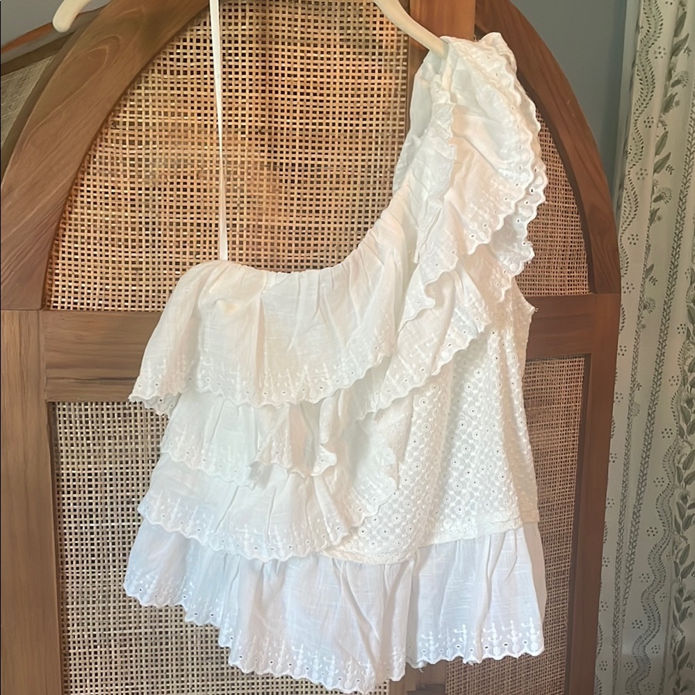 White Ruffled Shirt